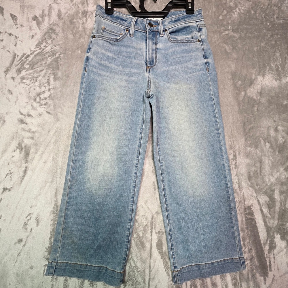 Sonoma Goods For Life Womens Wide Leg Crop Jeans Light Wash Size 4 RN73277